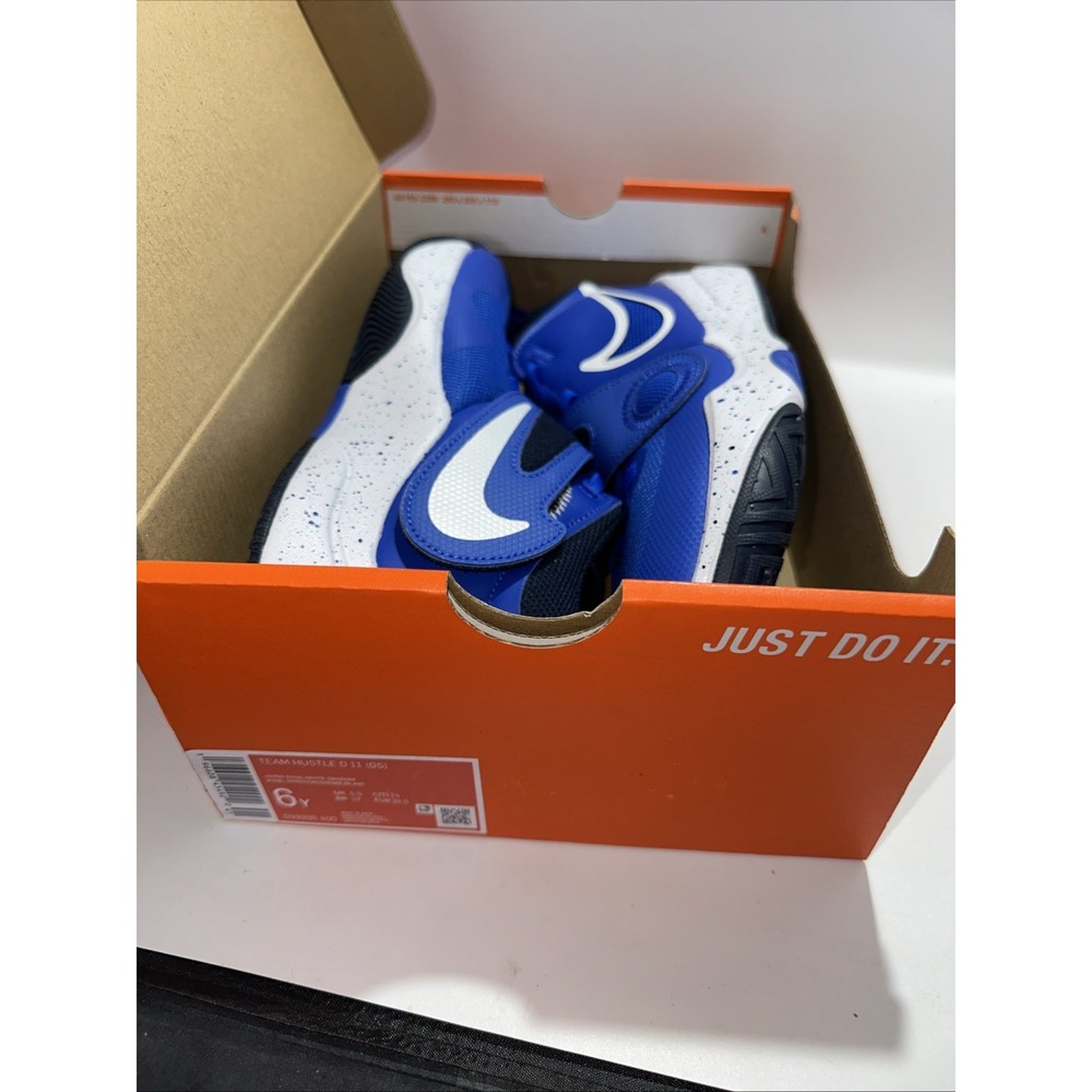 Nike Team Hustle D 11 DV8996-400‎ Kids US 6Y Blue White Basketball Shoes X1376 - Picture 7 of 7